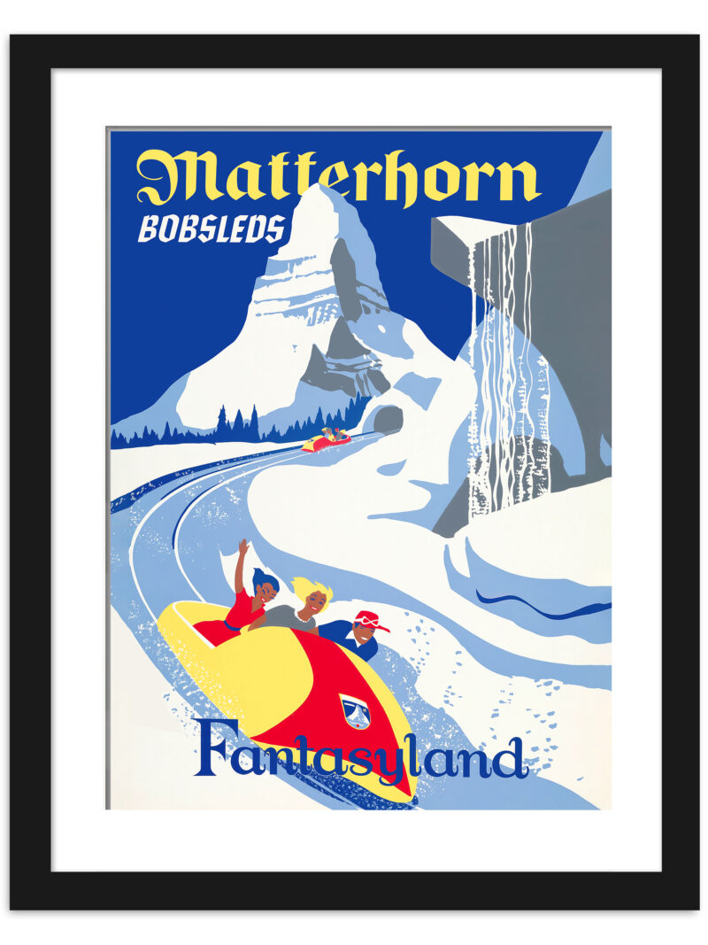 1959 Matterhorn Bobsleds Disneyland Poster Reproduction