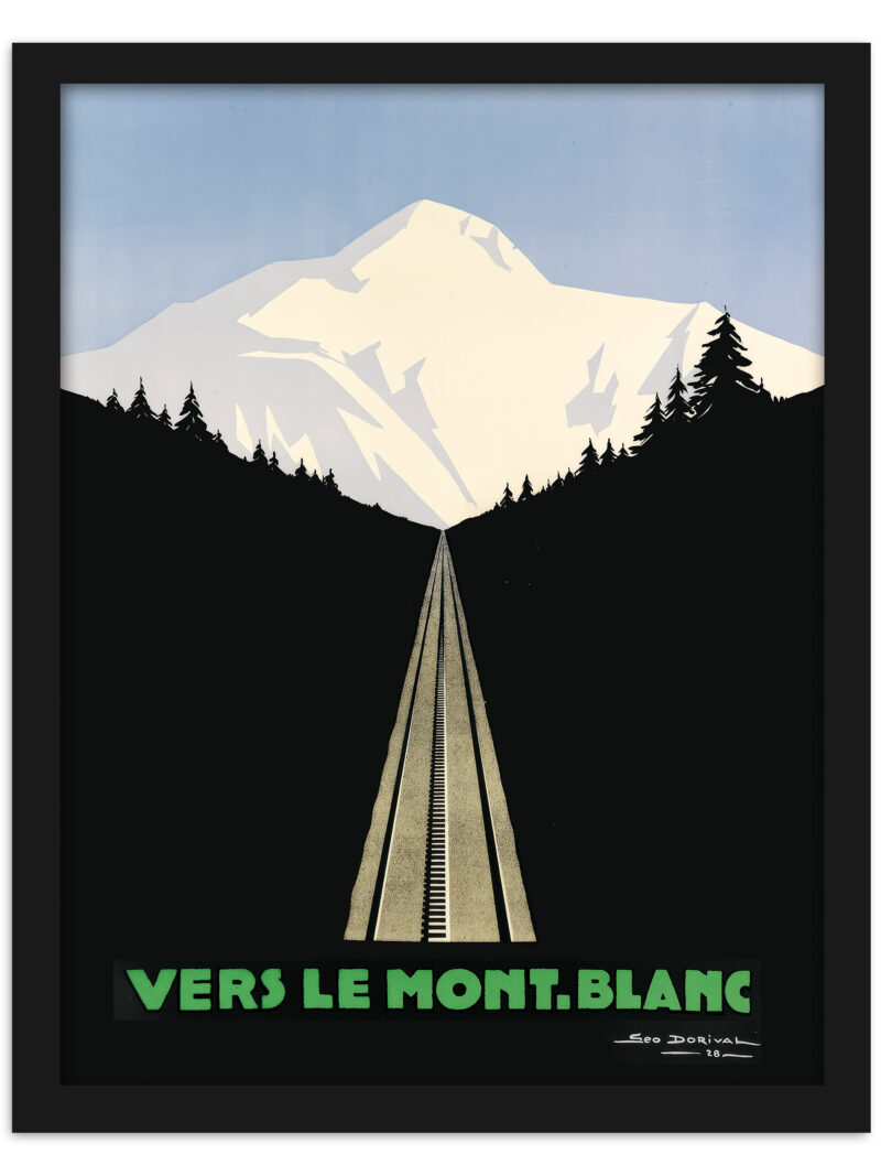 Vintage Mont Blanc Travel Poster Reproduction