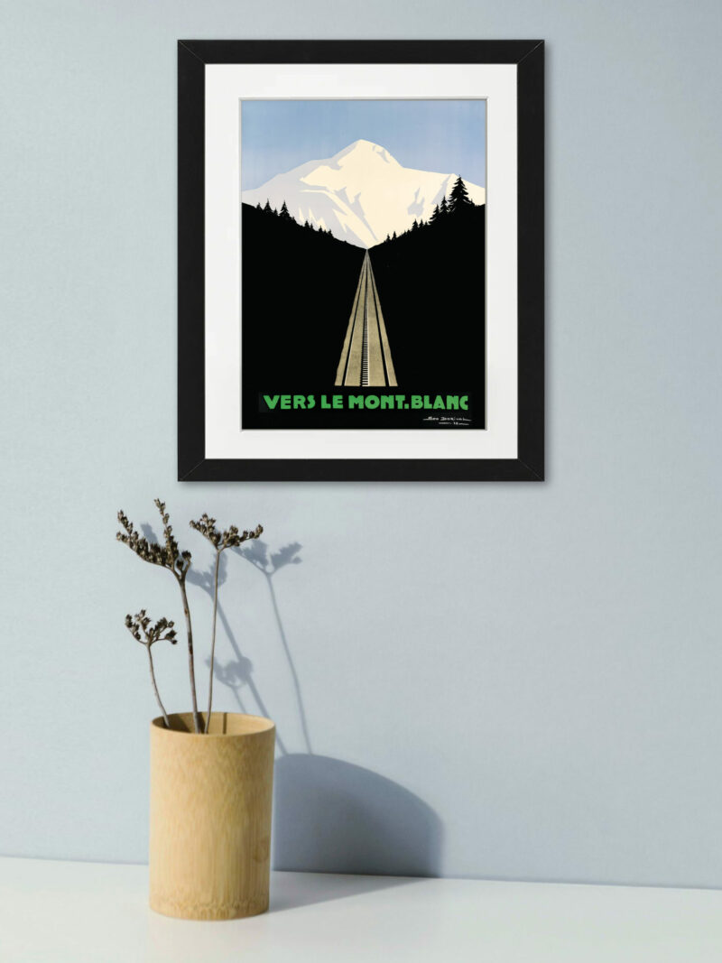 Vintage Mont Blanc Travel Poster Reproduction