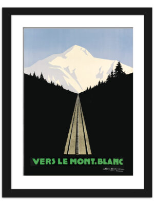 Vintage Mont Blanc Travel Poster Reproduction