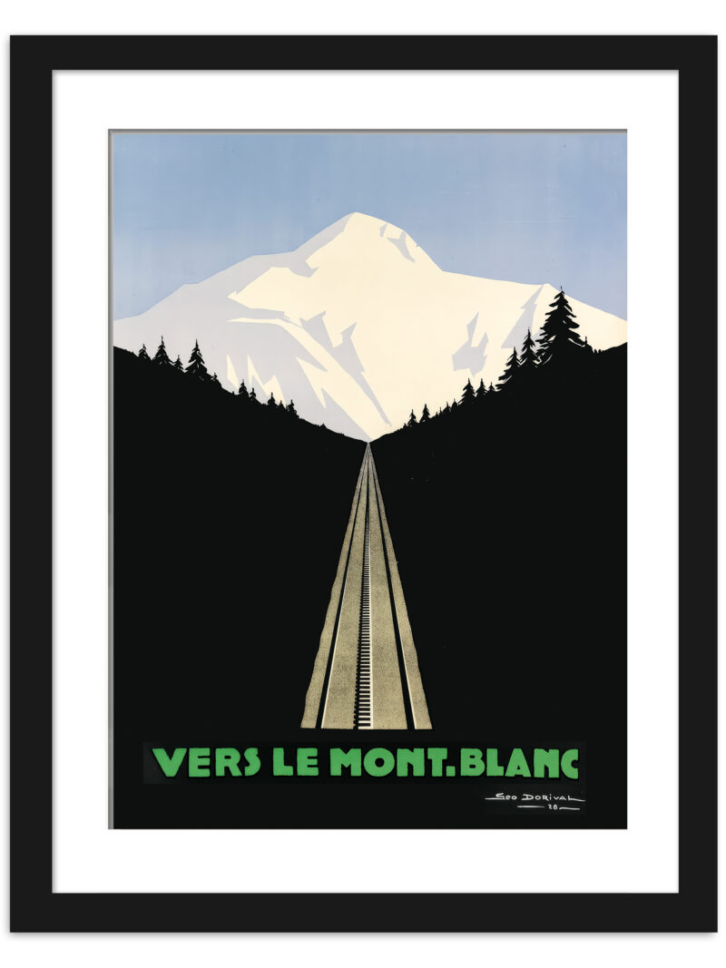 Vintage Mont Blanc Travel Poster Reproduction