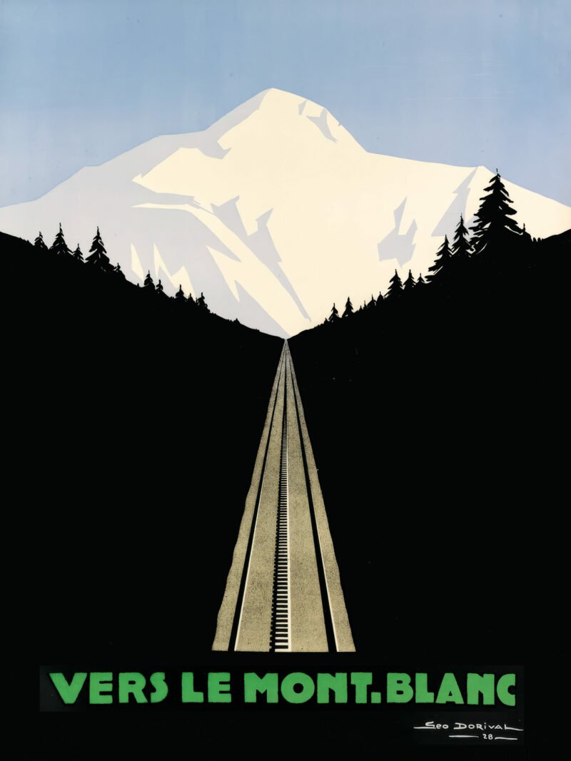 Vintage Mont Blanc Travel Poster Reproduction