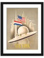 1938 New York Holland-America Line Vintage Poster
