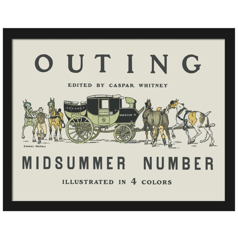 1896 Outing Magazine mid-summer number vintage poster