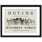 1896 Outing Magazine mid-summer number vintage poster