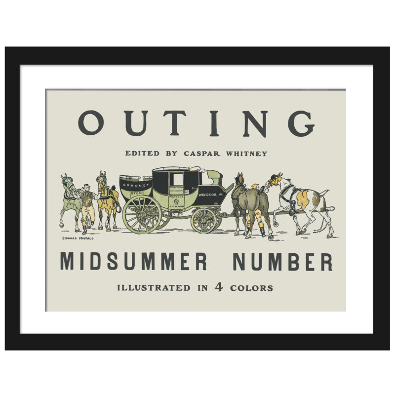 1896 Outing Magazine mid-summer number vintage poster