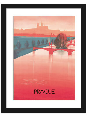 1937 Ethereal Prague Vltava River Poster