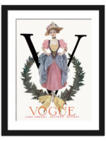 1909 vintage Vogue magazine cover with elegant woman in wreath
