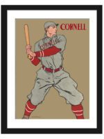 1908 Edward Penfield poster of a Cornell baseball player ready to swing