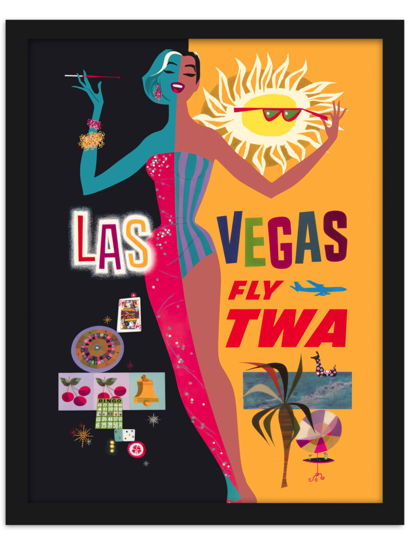 1960’s TWA Las Vegas Travel Poster by David Klein