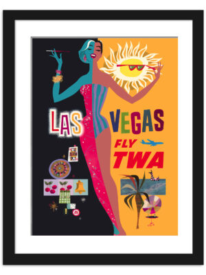 1960’s TWA Las Vegas Travel Poster by David Klein