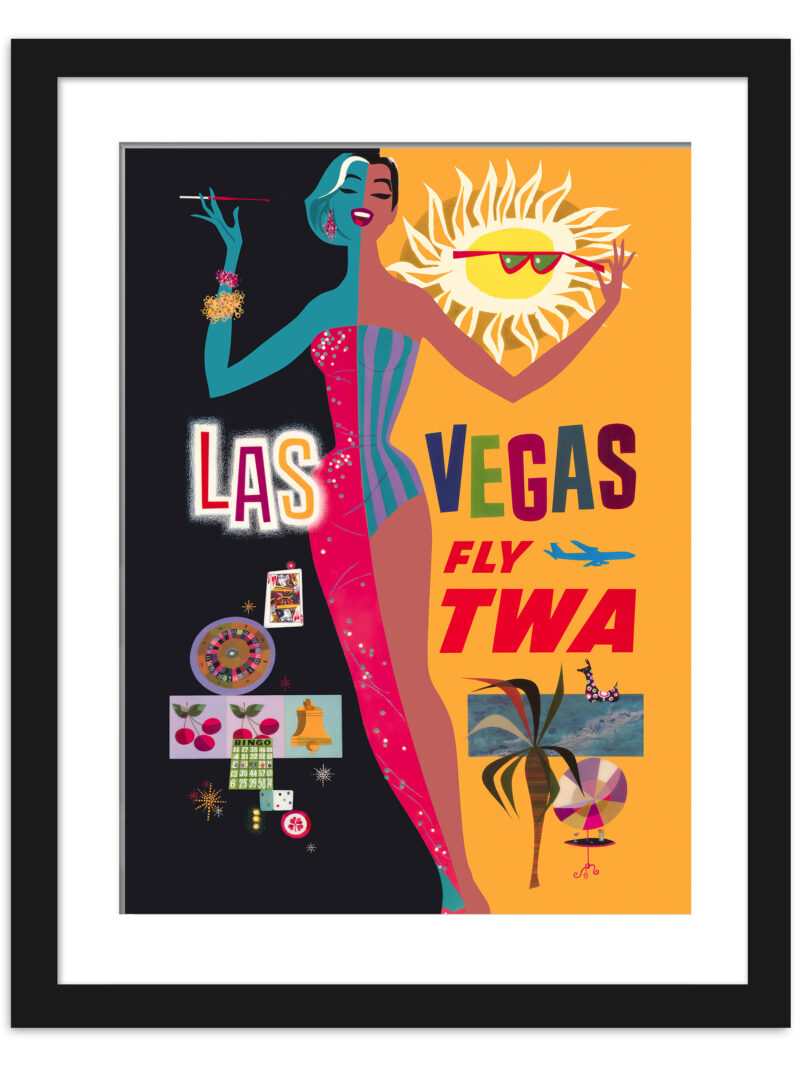 1960’s TWA Las Vegas Travel Poster by David Klein