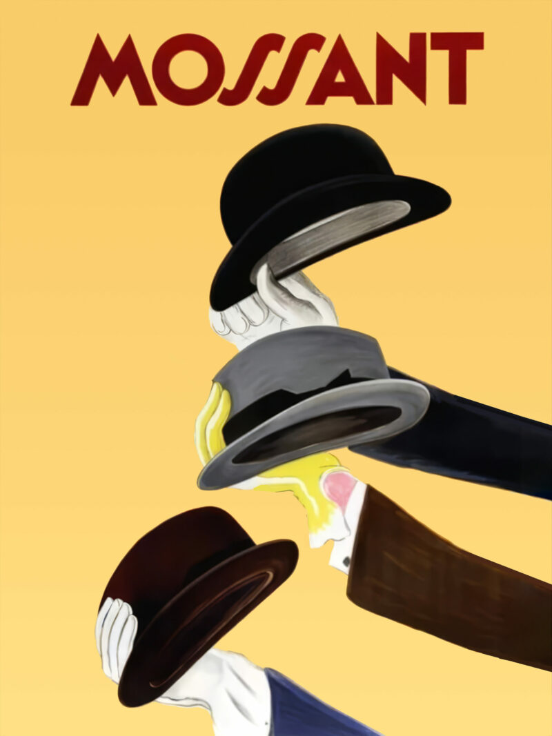 1938 Mossant Hat Factory Poster by Leonetto Capiello