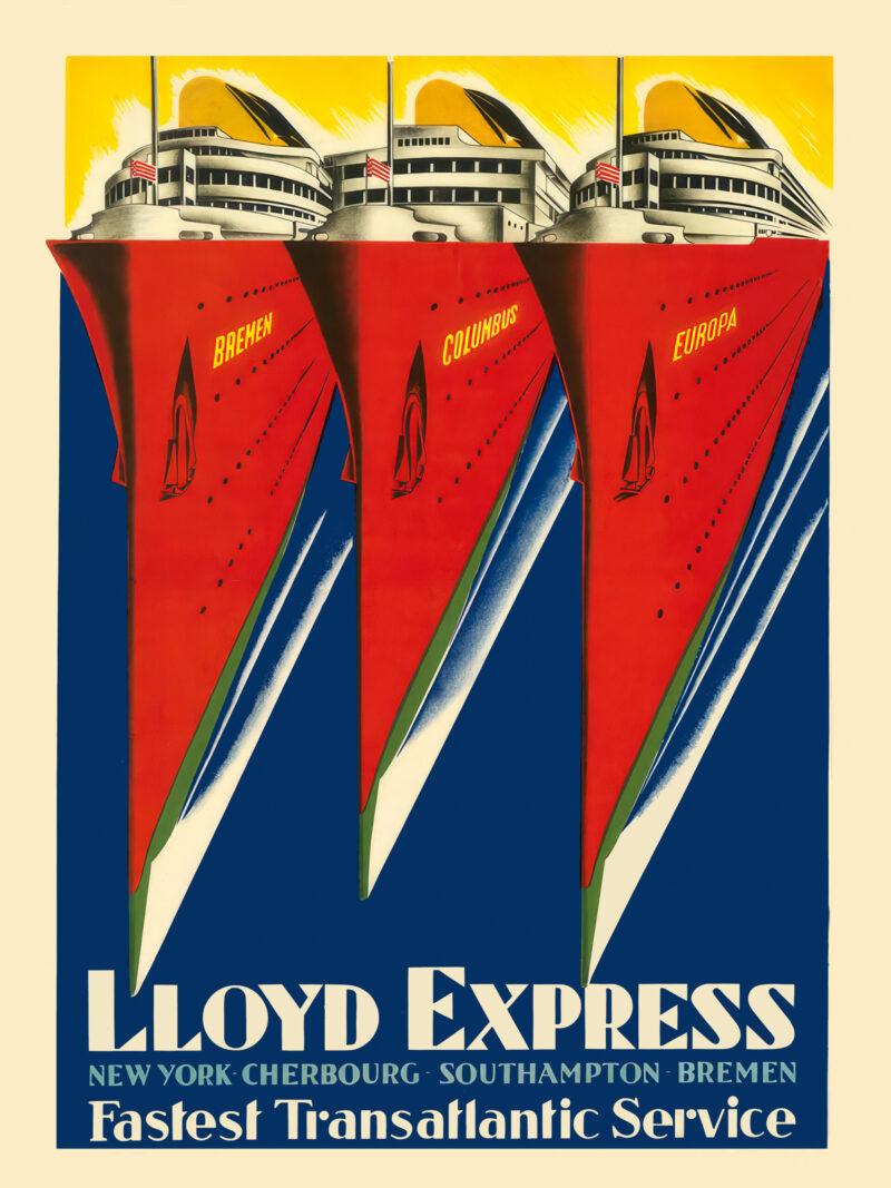 1929 Lloyd Express Vintage Poster by Lois Gaigg