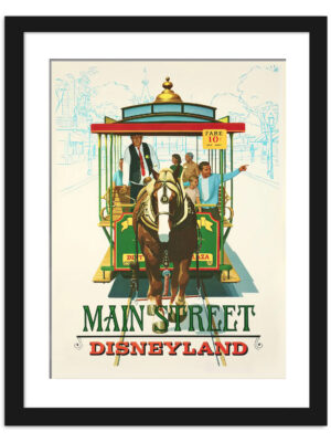1969 Main Street Disneyland Vintage Poster