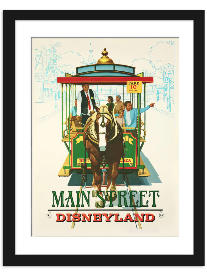1969 Main Street Disneyland Vintage Poster