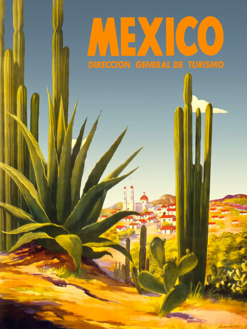 1948 Juarez Mexico Travel Poster Reproduction