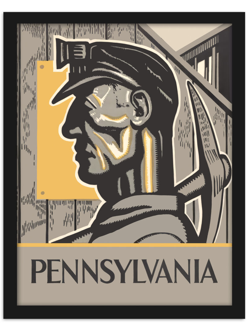 Reproduction of WPA Pennsylvania Coal Miner Poster