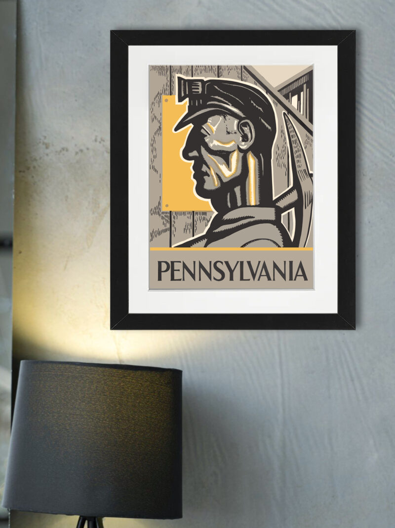 Reproduction of WPA Pennsylvania Coal Miner Poster