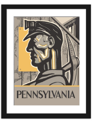 Reproduction of WPA Pennsylvania Coal Miner Poster