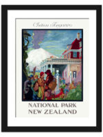 1930s Château Tongariro New Zealand Vintage Poster