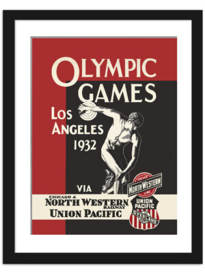 1932 Los Angeles Olympic Games vintage poster reproduction