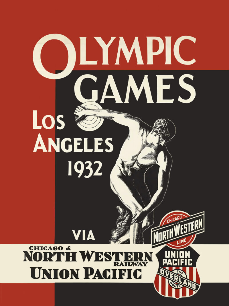 1932 Los Angeles Olympic Games vintage poster reproduction