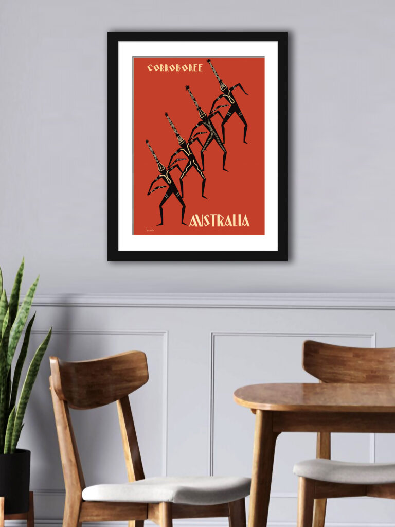 1934 Corroboree Australia Aboriginal Dance Poster