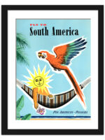 1952 Fly to South America Pan Am Travel Poster