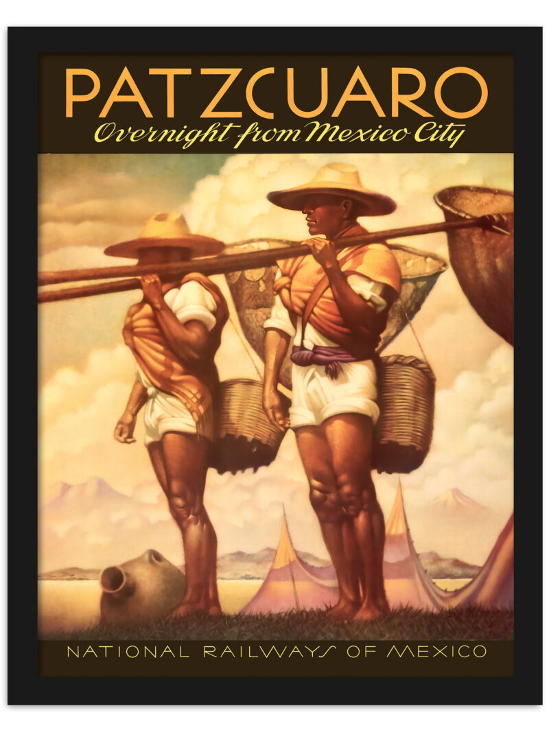 1950 Patzcuaro Mexico Vintage Travel Poster