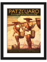 1950 Patzcuaro Mexico Vintage Travel Poster