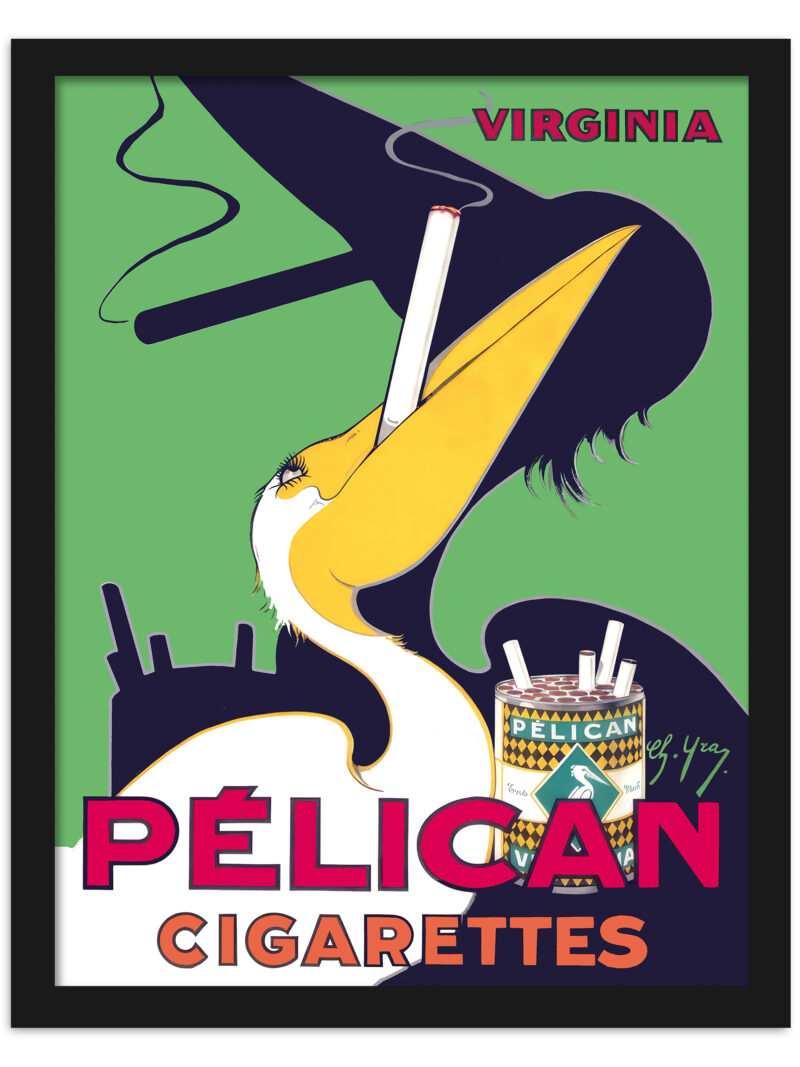 1925 Pelican Cigarettes Vintage Poster