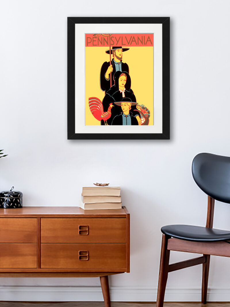 Vintage WPA Pennsylvania Amish Poster