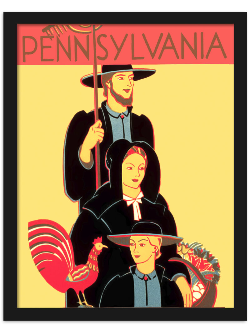 Vintage WPA Pennsylvania Amish Poster