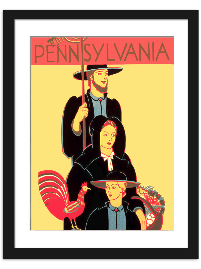 Vintage WPA Pennsylvania Amish Poster