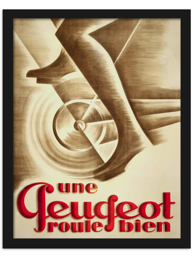 1928 Vintage Peugeot Bicycle Poster