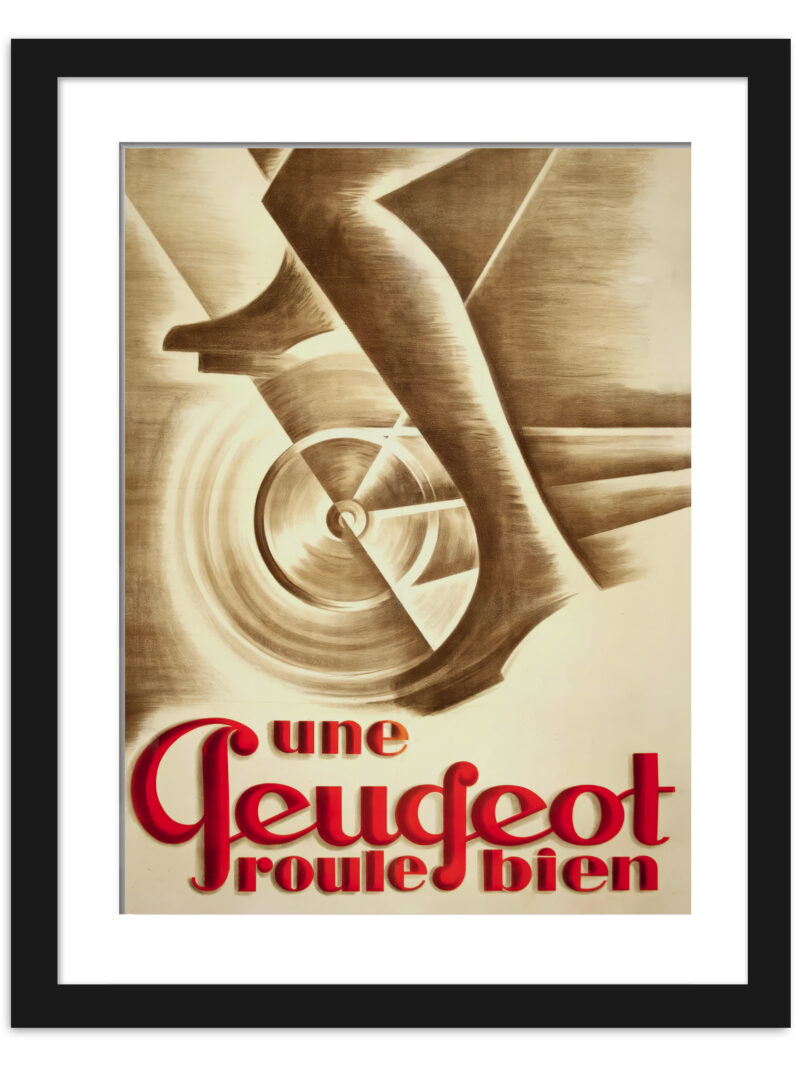 1928 Vintage Peugeot Bicycle Poster