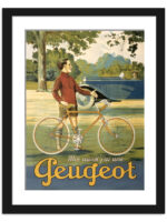 1930 Vintage French Peugeot Bicycle Poster