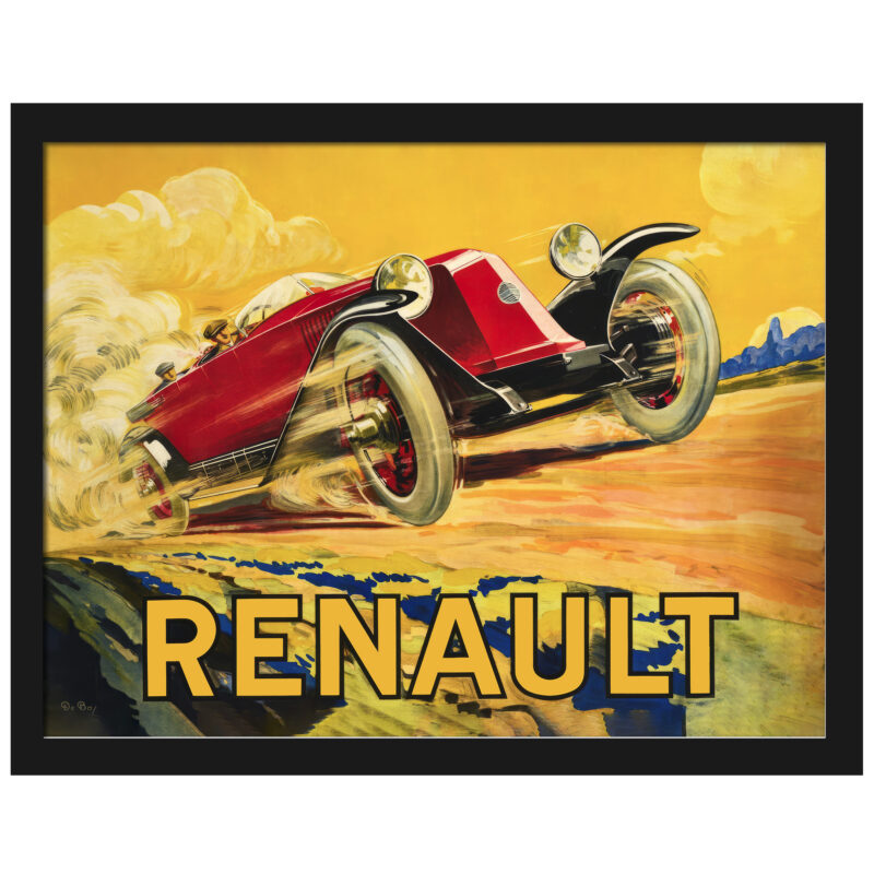 1920s Renault Convertible Art Deco Poster