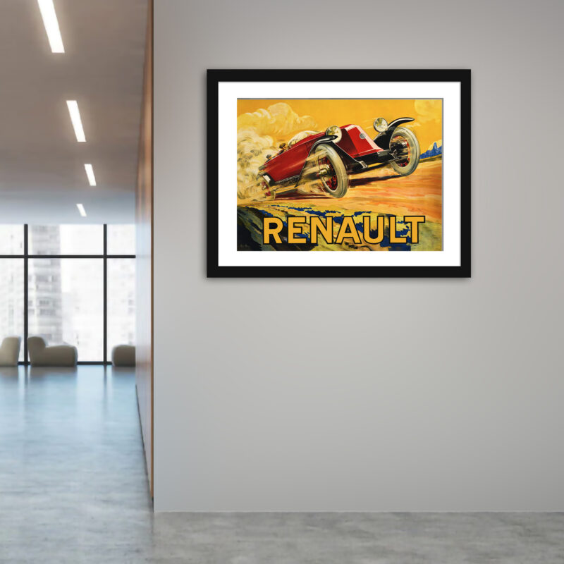 1920s Renault Convertible Art Deco Poster