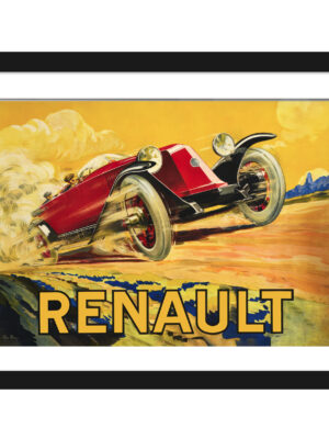 1920s Renault Convertible Art Deco Poster