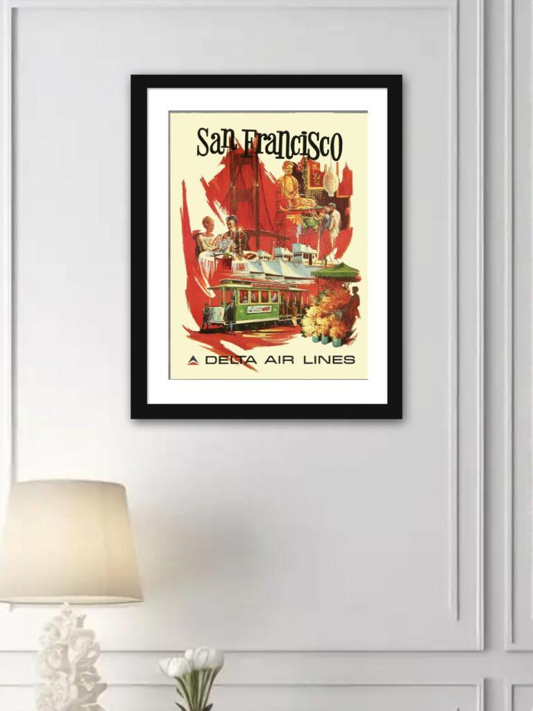 1970s San Francisco Delta Air Lines Poster