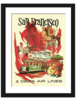 1970s San Francisco Delta Air Lines Poster
