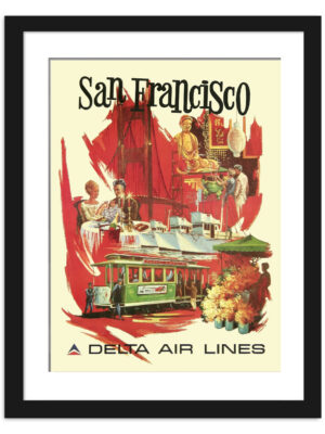 1970s San Francisco Delta Air Lines Poster