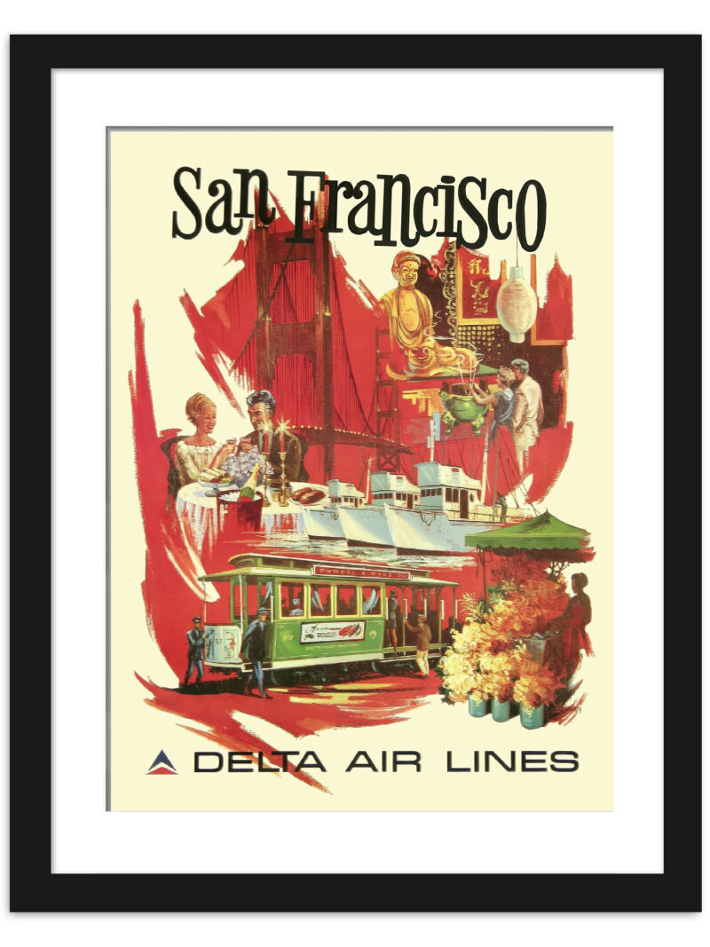 1970s San Francisco Delta Air Lines Poster