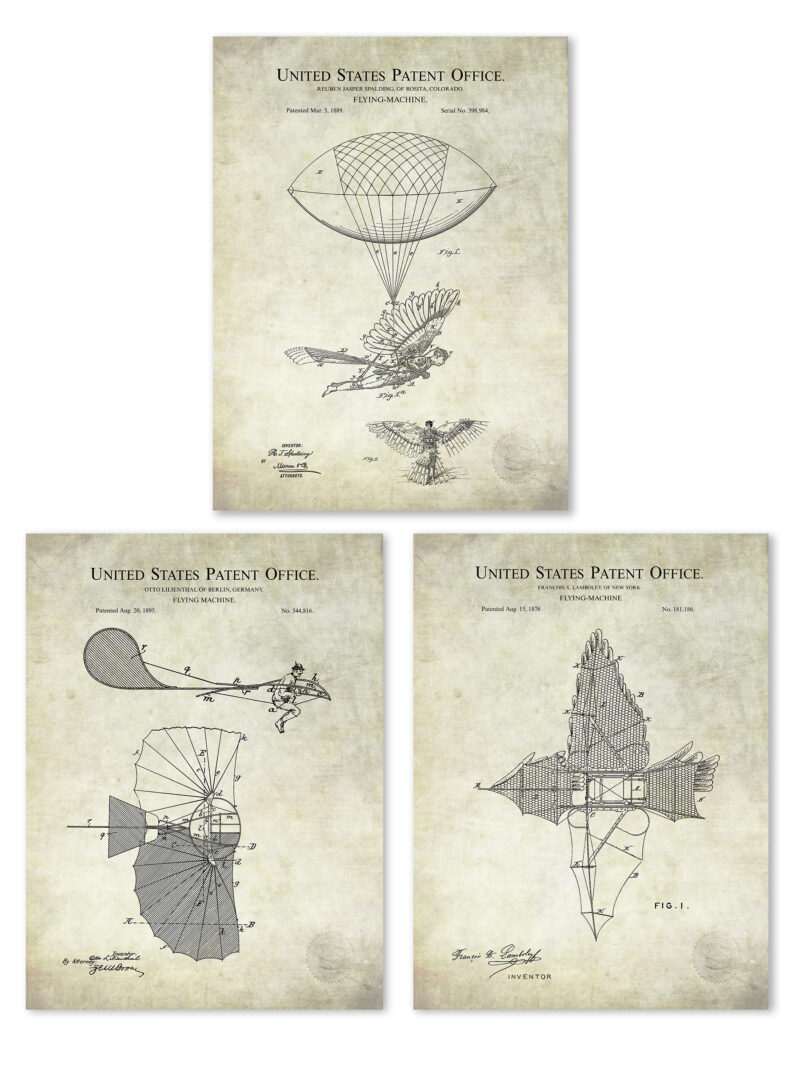 Early Aviation Patent Art Collection