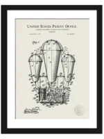 1911 airship patent art print