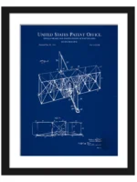 Wright Brothers 1914 airplane patent print