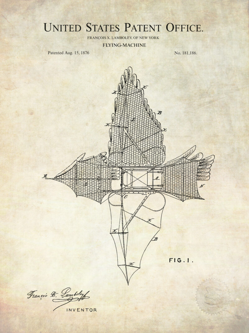 Early Aviation Patent Art Collection