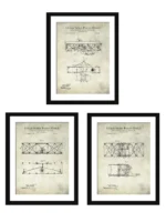 Alt Text Description: "Wright Brothers 1906 Flying Machine Patent Illustration
